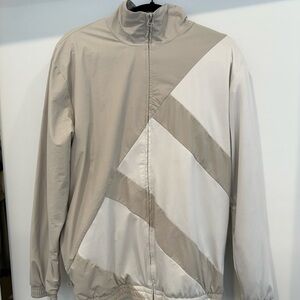 Men's Beige and White Adidas Jacket